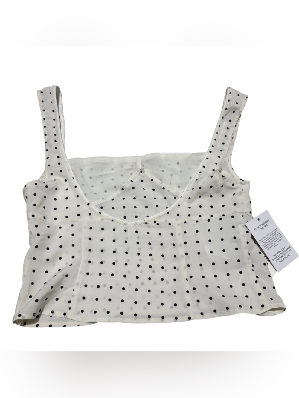 NWT Sasha Therese LOTTIE TOP WHITE POLKADOT Size Medium - Picture 8 of 10